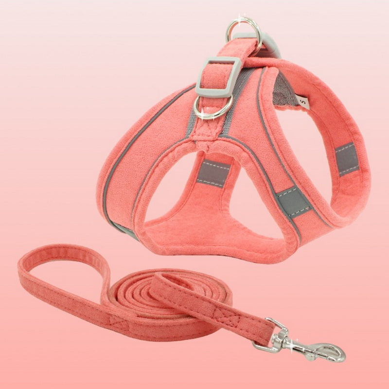 Adjustable Pet Vest Chest Harness With Comfortable Leash